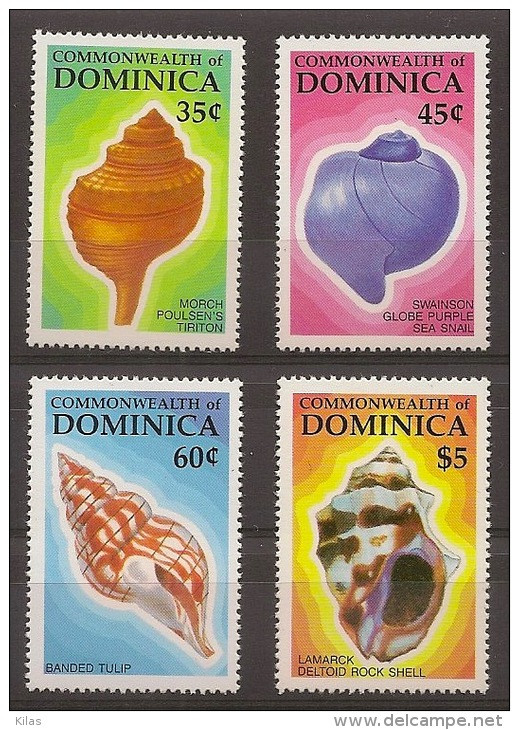 DOMINICA 1987 Shells MNH - Conchas