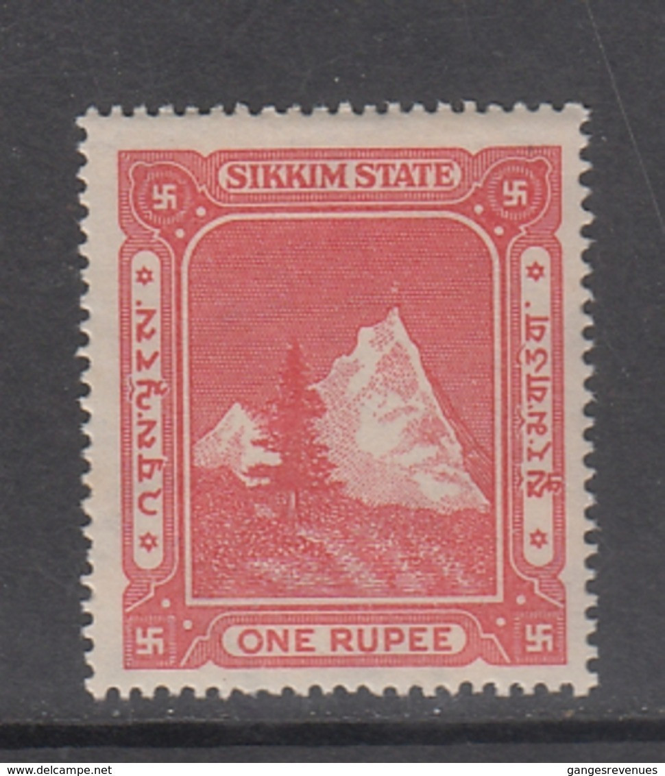 SIKKIM  State  1 Rupee  Revenue     #  17087 D  India  Inde  Indien Revenue Fiscaux - Sonstige & Ohne Zuordnung