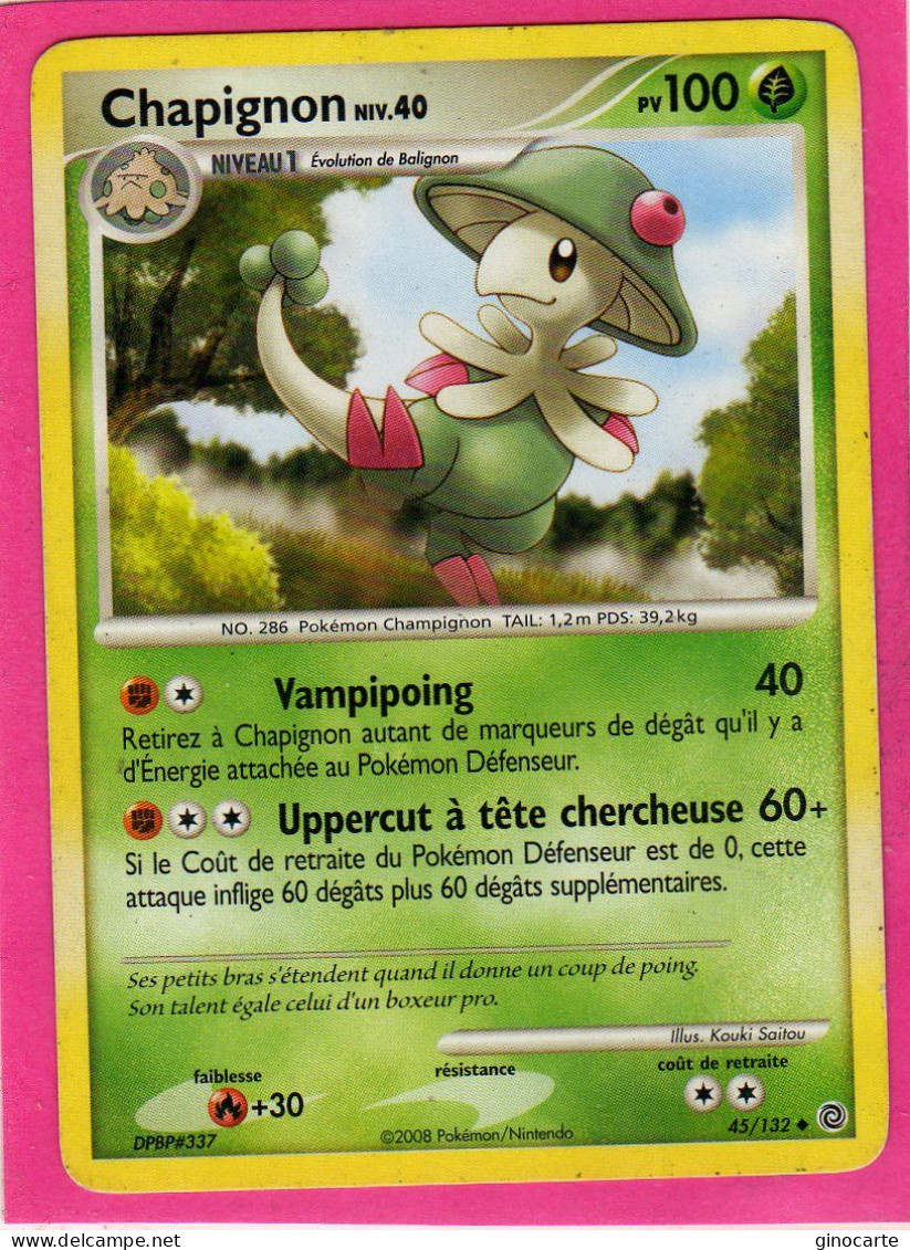 Carte Pokemon 2008 Diamant Et Perle Merveilles Secretes 45/132 Chapignon 100pv Bon Etat - Diamond & Pearl 