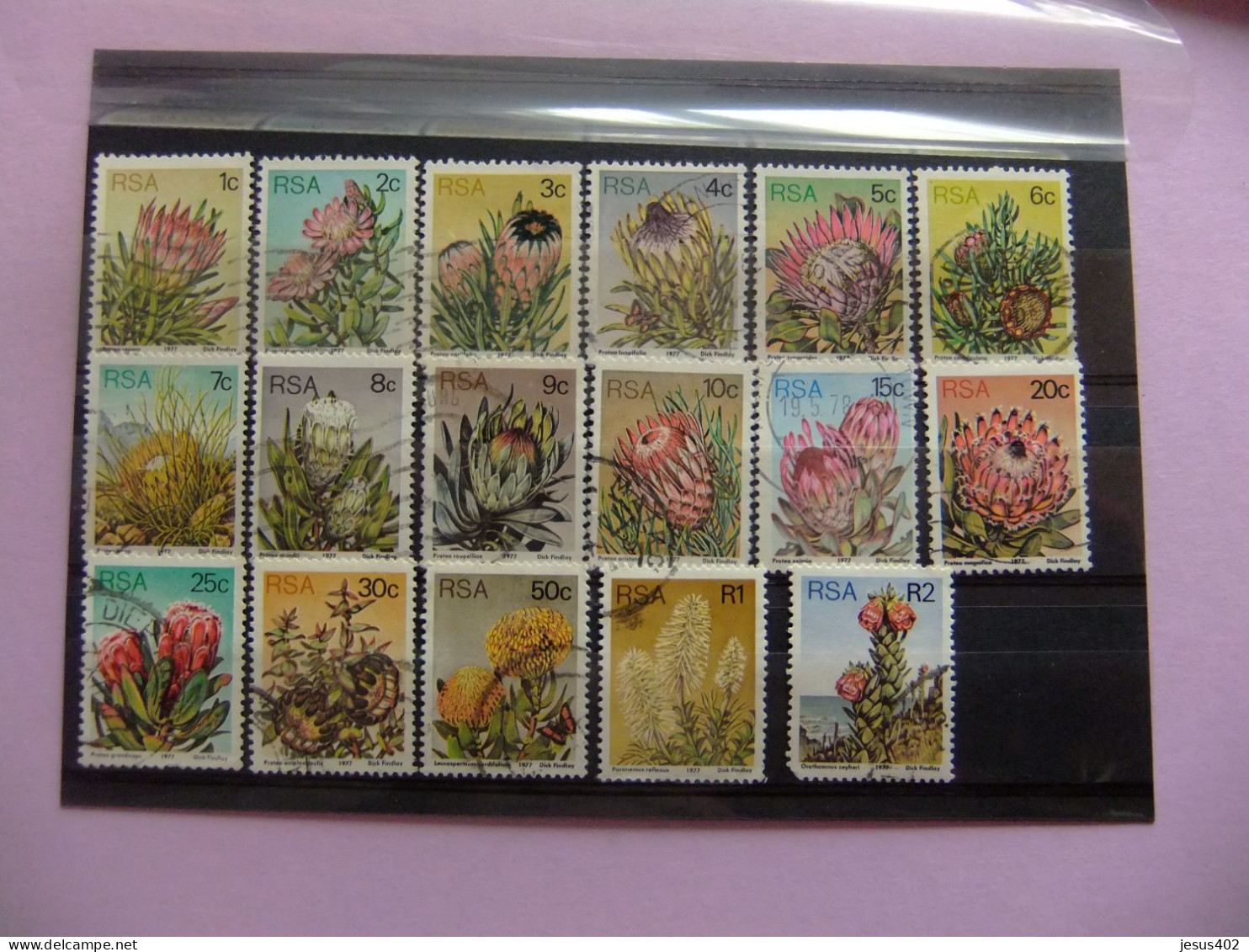 48 AFRICA DEL SUR / RSA 1977 / PLANTAS Y SUS FLORES / YVERT 416 / 432  FU - Used Stamps