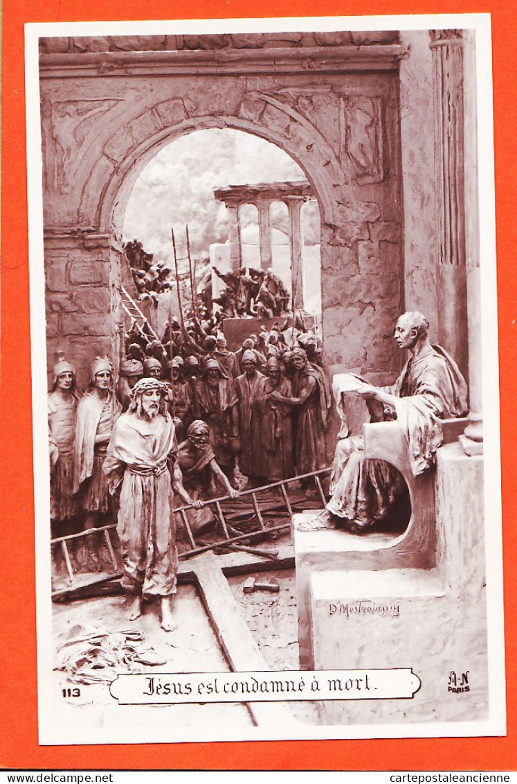 13560 / Vie Du CHRIST N° 61-JESUS Est CONDAMNE à MORT Sculptographie DOMENICO MASTROIANNI 1910s Photo-Bromure NOYER - Mastroianni