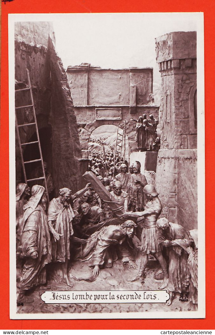 13566 / Vie Du CHRIST N° 67- JESUS TOMBE Pour La SECONDE FOIS Sculptographie MASTROIANNI 1910s Photo-Bromure NOYER - Mastroianni