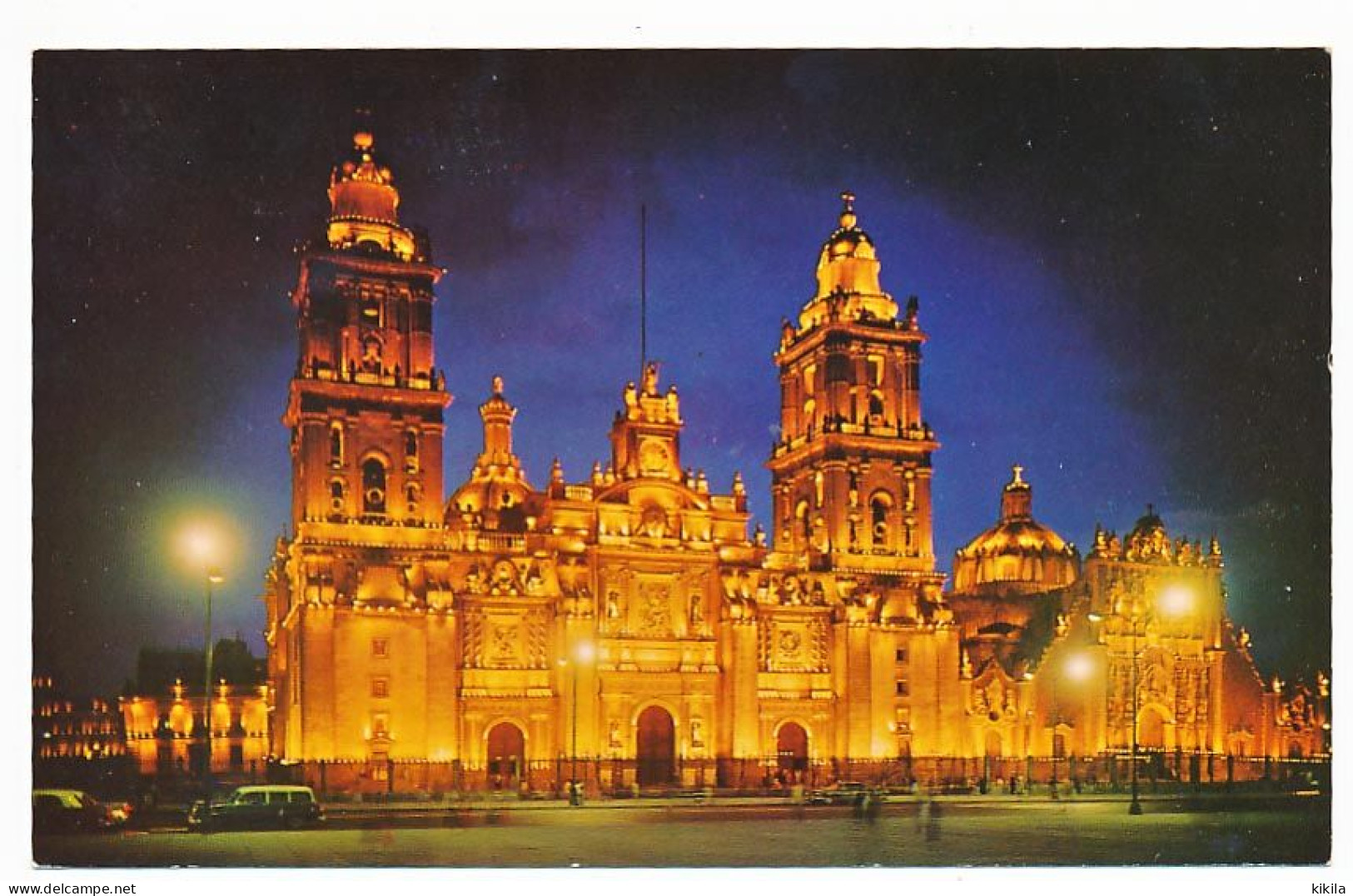 CPSM / CPM 8.5 X 14 Mexique (10) Catedral De MEXICO  Cathédrale Vue De Nuit - México