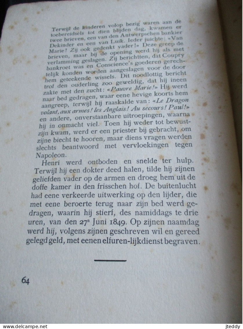 Oud  Boek  Zeldzaam  1913  DE  OUDERS VAN  CONCIENCE  Door F . JOS .  VAN DEN  BRANDEN   ANTWERPEN - Anciens