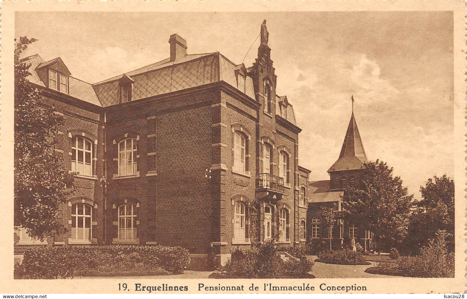 BELGIQUE / ERQUELINNES /4 CPA /PENSIONNAT/EGLISE / RUE DES COMBATTANTS /RUE DE MAUBEUGE  /VOIR SCANS - Collezioni E Lotti