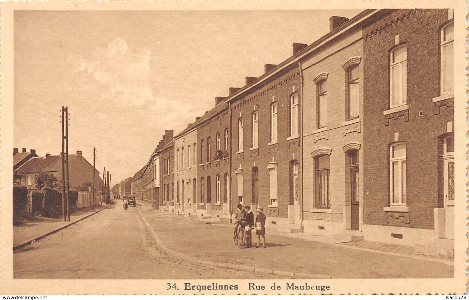 BELGIQUE / ERQUELINNES /4 CPA /PENSIONNAT/EGLISE / RUE DES COMBATTANTS /RUE DE MAUBEUGE  /VOIR SCANS