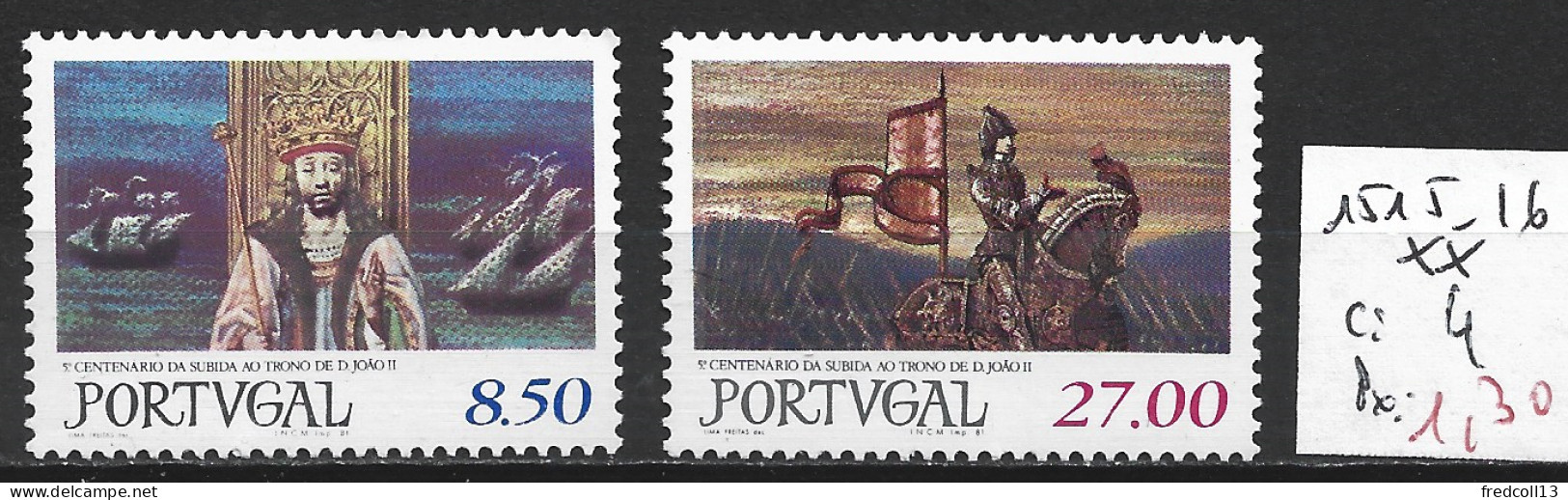 PORTUGAL 1515-16 ** Côte 4 € - Neufs