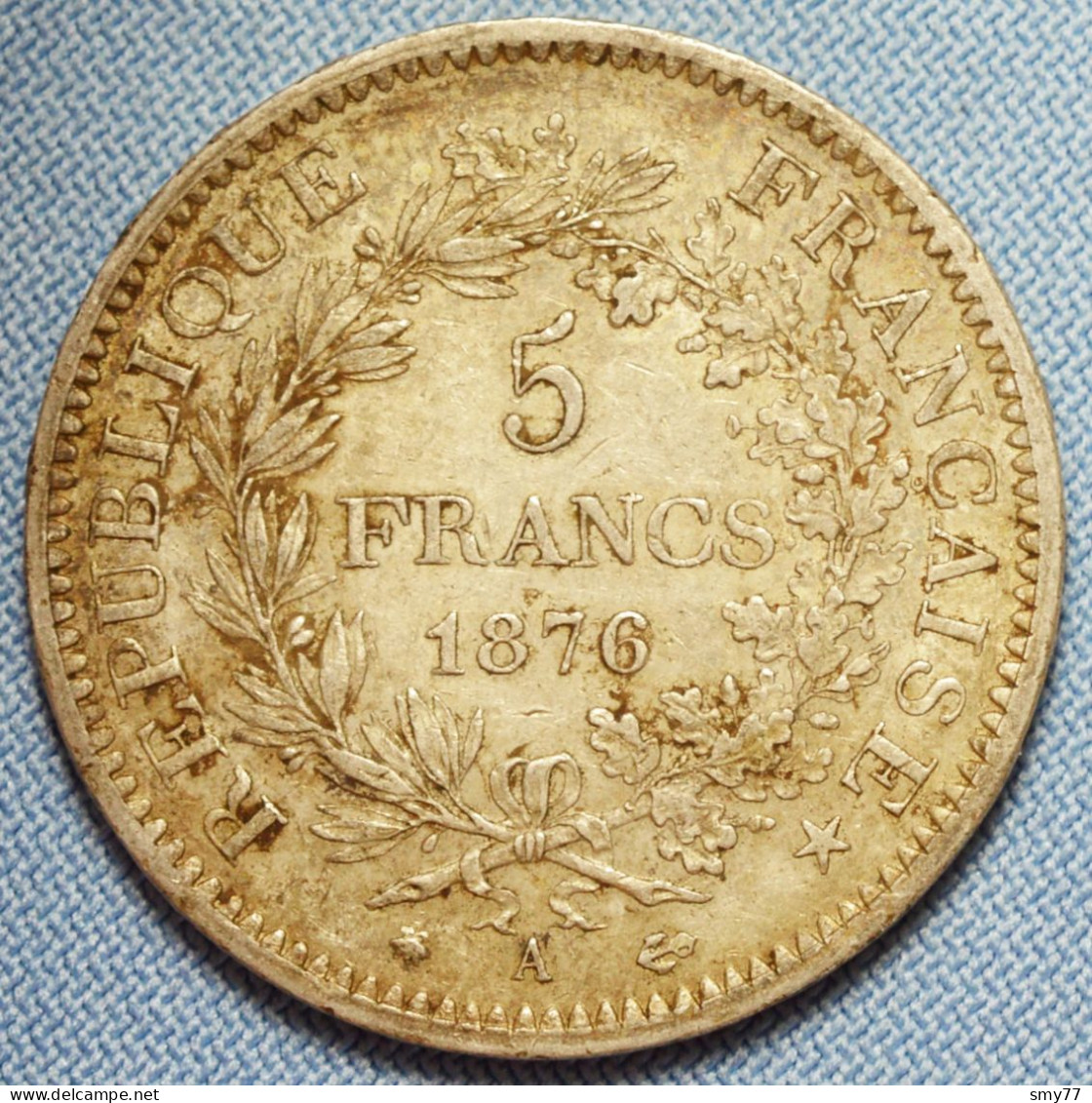 France • 5 Francs • 1876 A   (Paris) • Hercule IIIe République • [24-354] - 5 Francs
