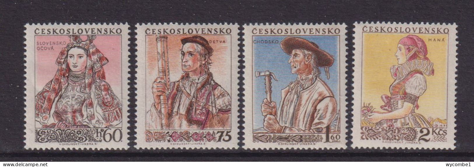 CZECHOSLOVAKIA  - 1955  National Costumes Set  Never Hinged Mint - Unused Stamps