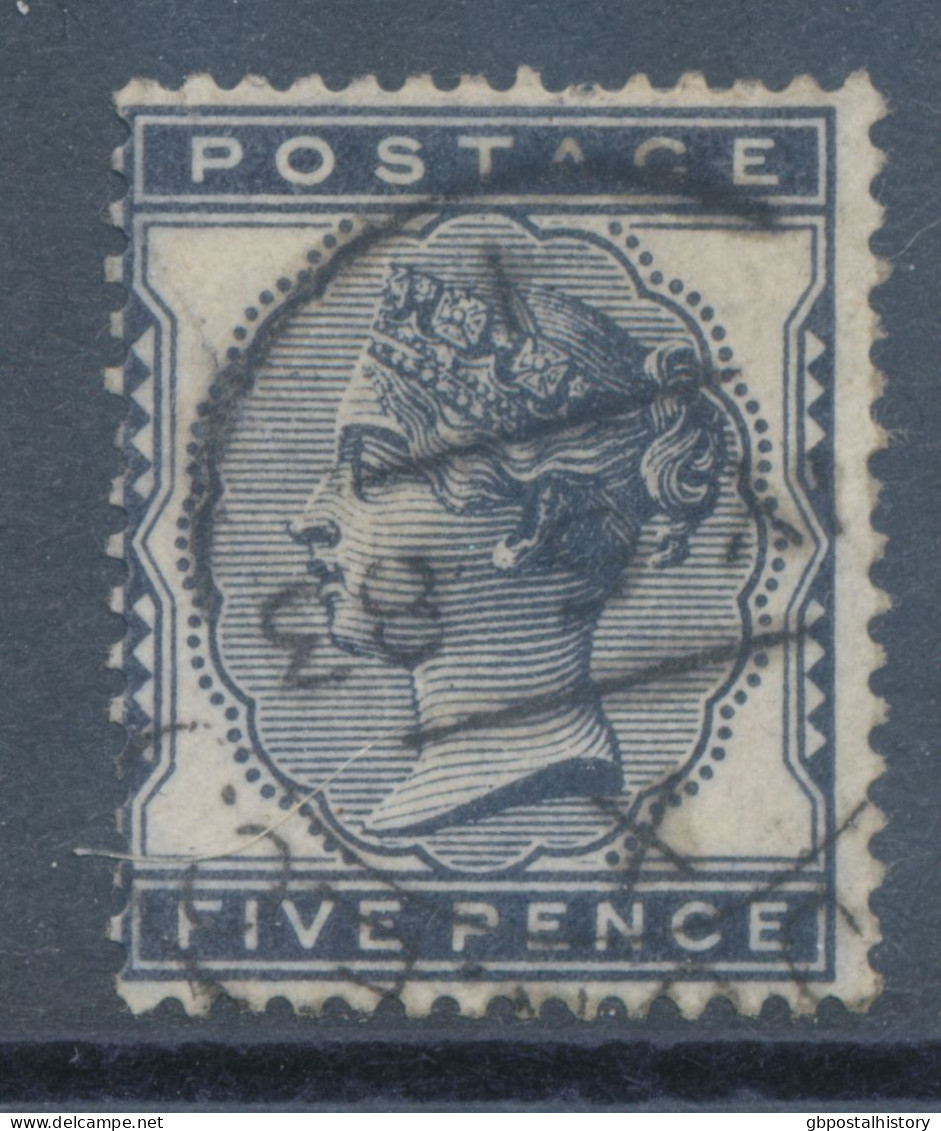 GB 1881 Queen Victoria 5d Indigo Superb Used With LONDON Hooded Circle (SG 169 £ 175.-) - Oblitérés