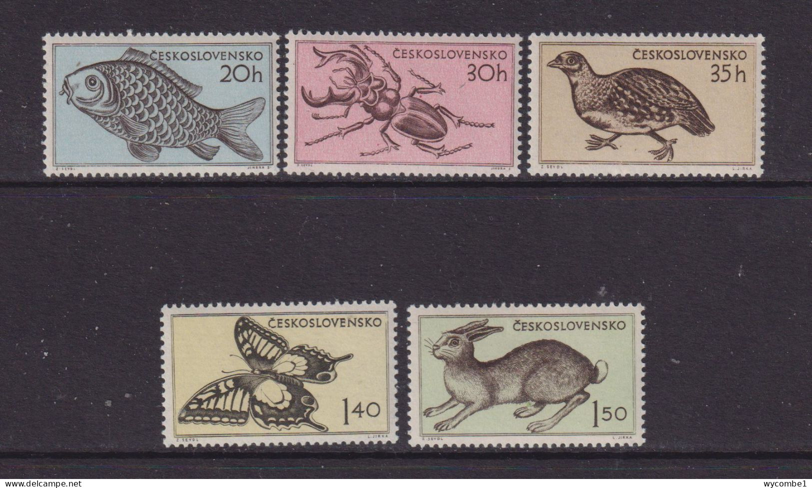 CZECHOSLOVAKIA  - 1955  Animals And Insects Set  Never Hinged Mint - Nuovi
