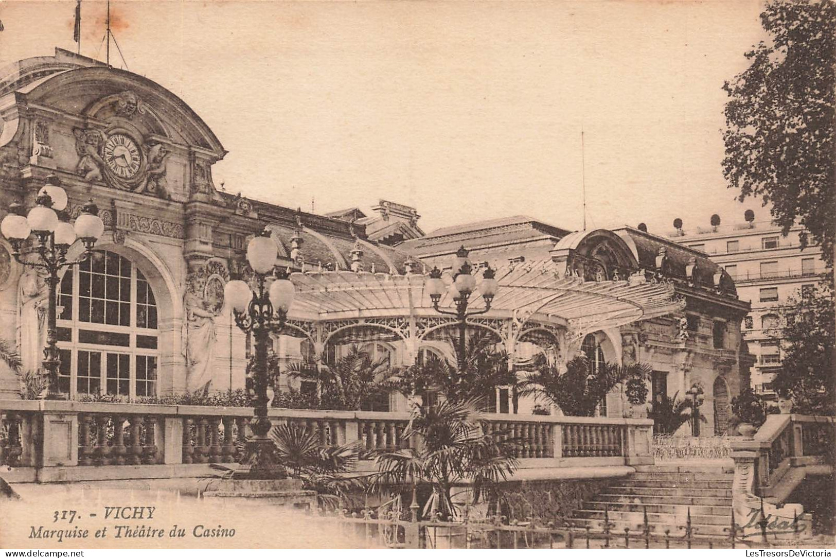 FRANCE - Vichy - Marquise Et Théâtre Du Casino - Carte Postale Ancienne - Vichy