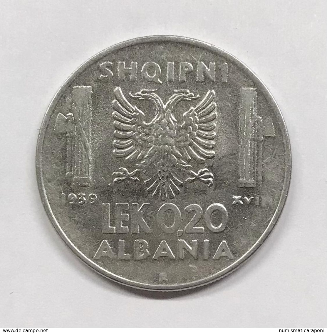 Italy ITALIA Colonia D'Albania 0,20 Lek 1939 XVIII Gig.12a  Magnetico Spl+ E.1479 - Albanie