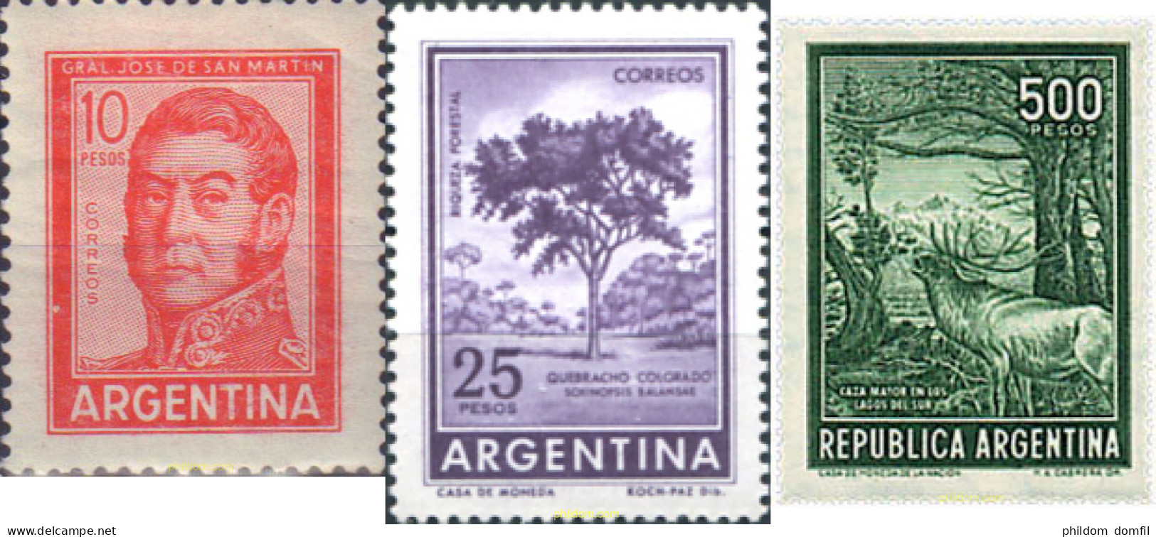 727149 MNH ARGENTINA 1965 SERIE BASICA - Nuevos