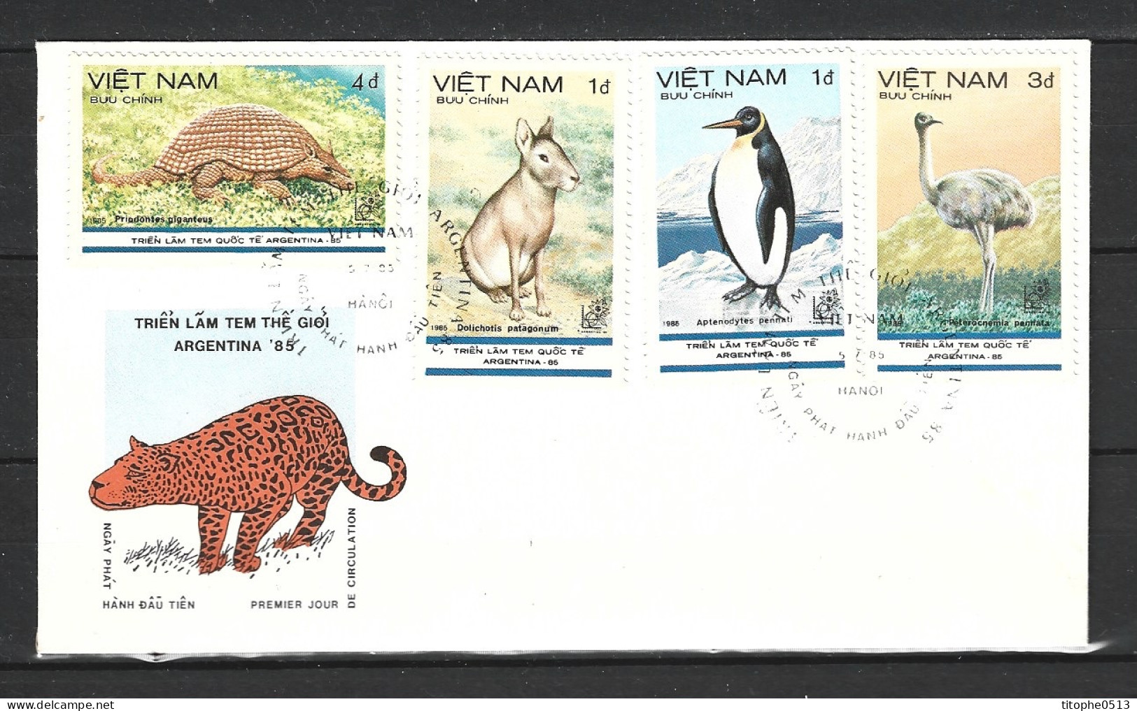 VIETNAM. N°596 De 1985 Sur Enveloppe 1er Jour. Manchot. - Pinguïns & Vetganzen