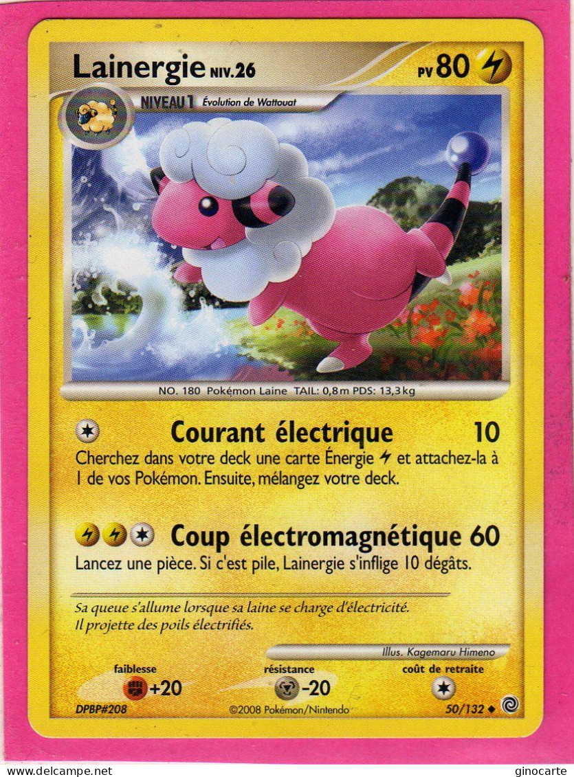 Carte Pokemon 2008 Diamant Et Perle Merveilles Secretes 50/132 Lainergie 80pv Neuve - Diamant & Perle