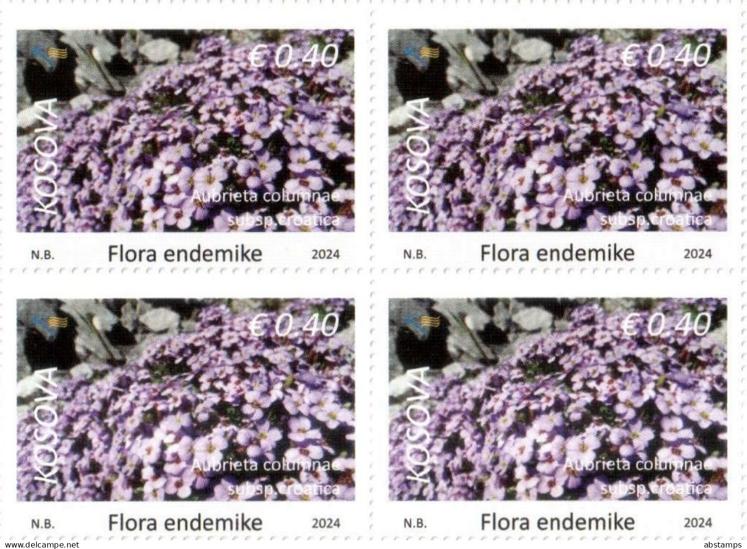 Kosovo Stamps 2024. Flora: Aubrieta Columnae Croatica. Definitive Stamps 0.40 MNH - Kosovo