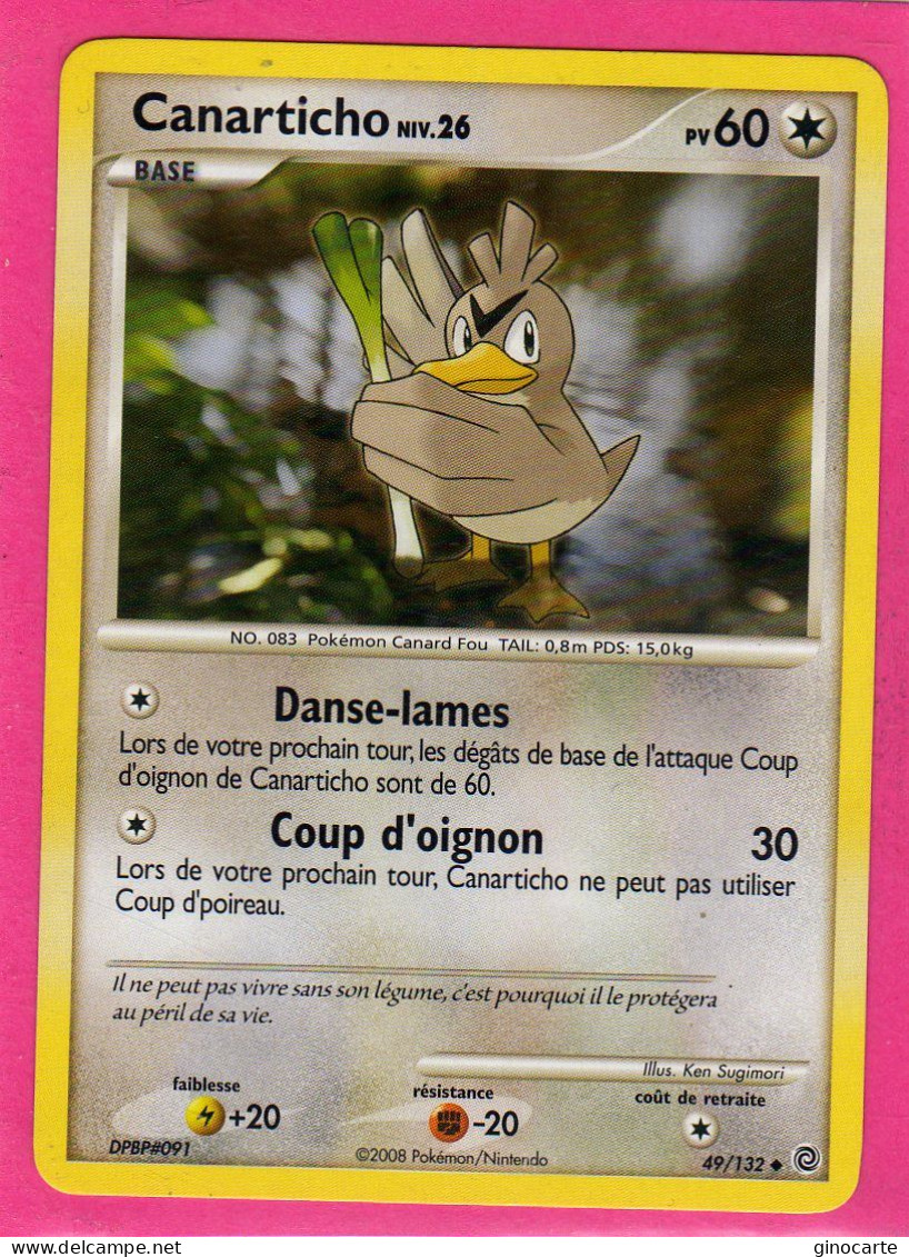 Carte Pokemon 2008 Diamant Et Perle Merveilles Secretes 49/132 Canarticho 60pv Neuve - Diamant Und Perl