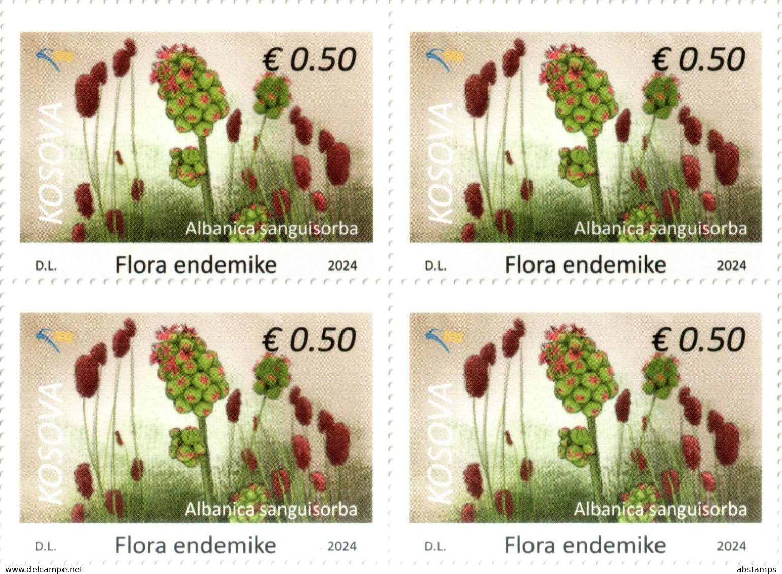 Kosovo Stamps 2024. Flora: Albanica Sanguisorba. Definitive Stamps 0.50 MNH - Kosovo