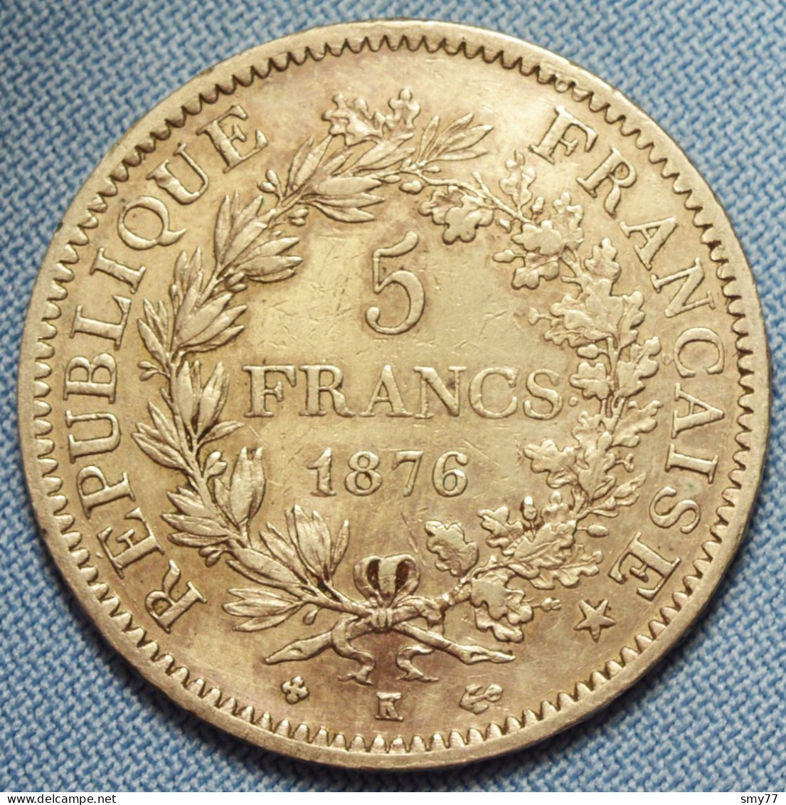 France • 5 Francs • 1876 K   (Bordeaux) • Hercule IIIe République • [24-355] - 5 Francs