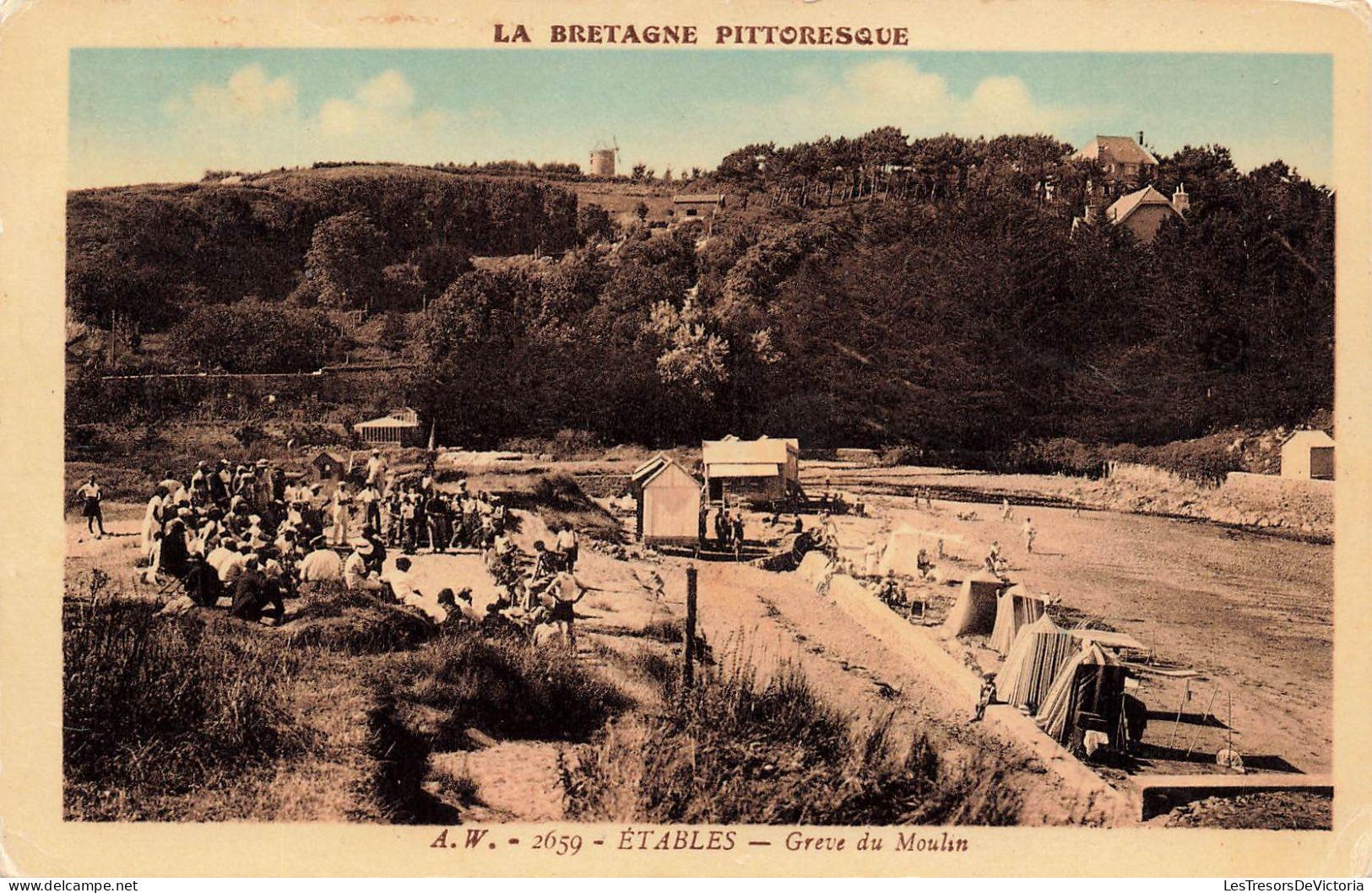 FRANCE - Etables - Grèves Du Moulin - Animé - Paysans - Colorisé - Carte Postale Ancienne - Etables-sur-Mer