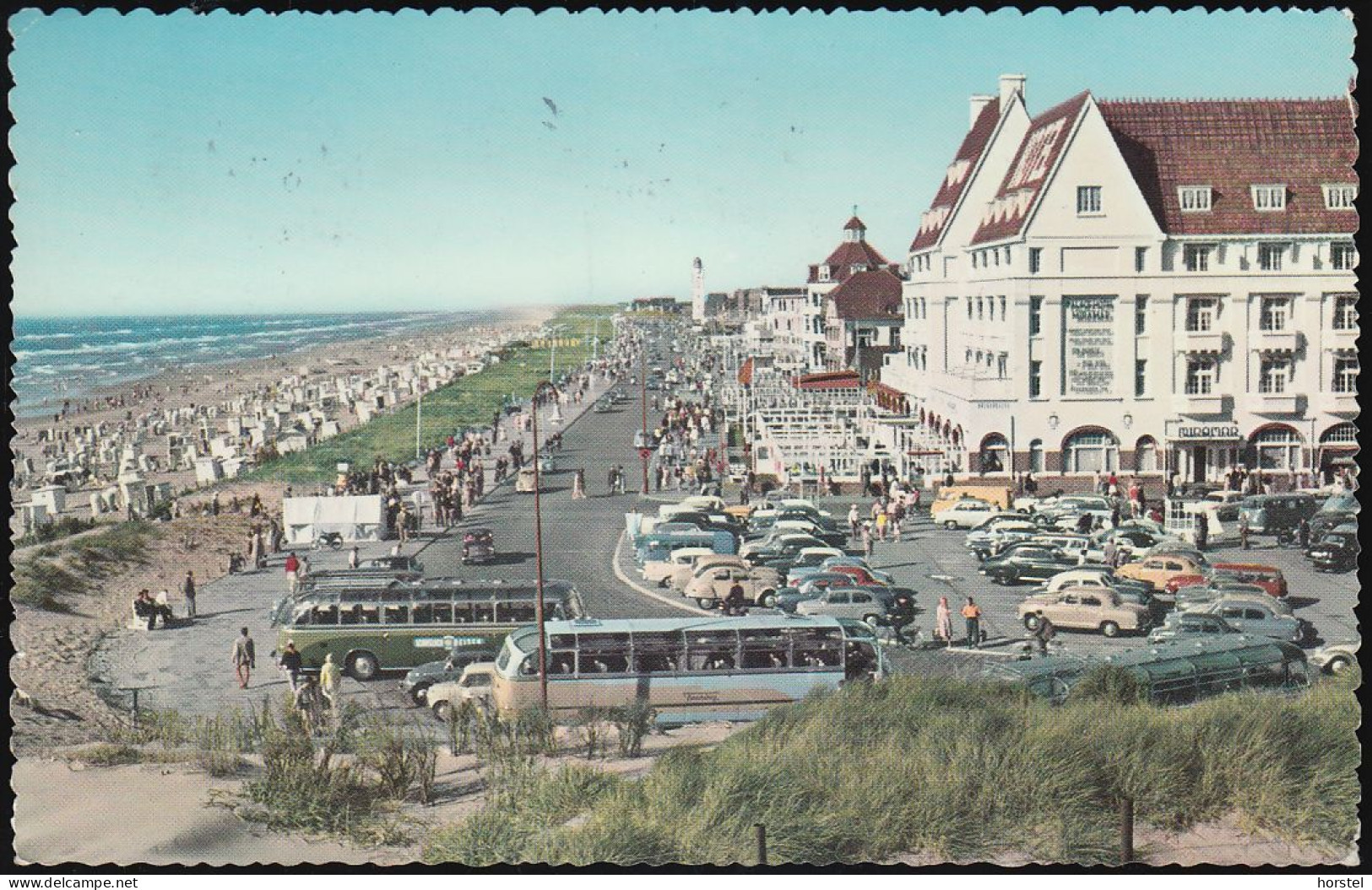 Netherland - Noordwijk Aan  Zee- Boulevard - Cars - VW Käfer - Citroën 2CV - Mercedes Ponton - Reisebus - Opel Rekord P1 - Noordwijk (aan Zee)