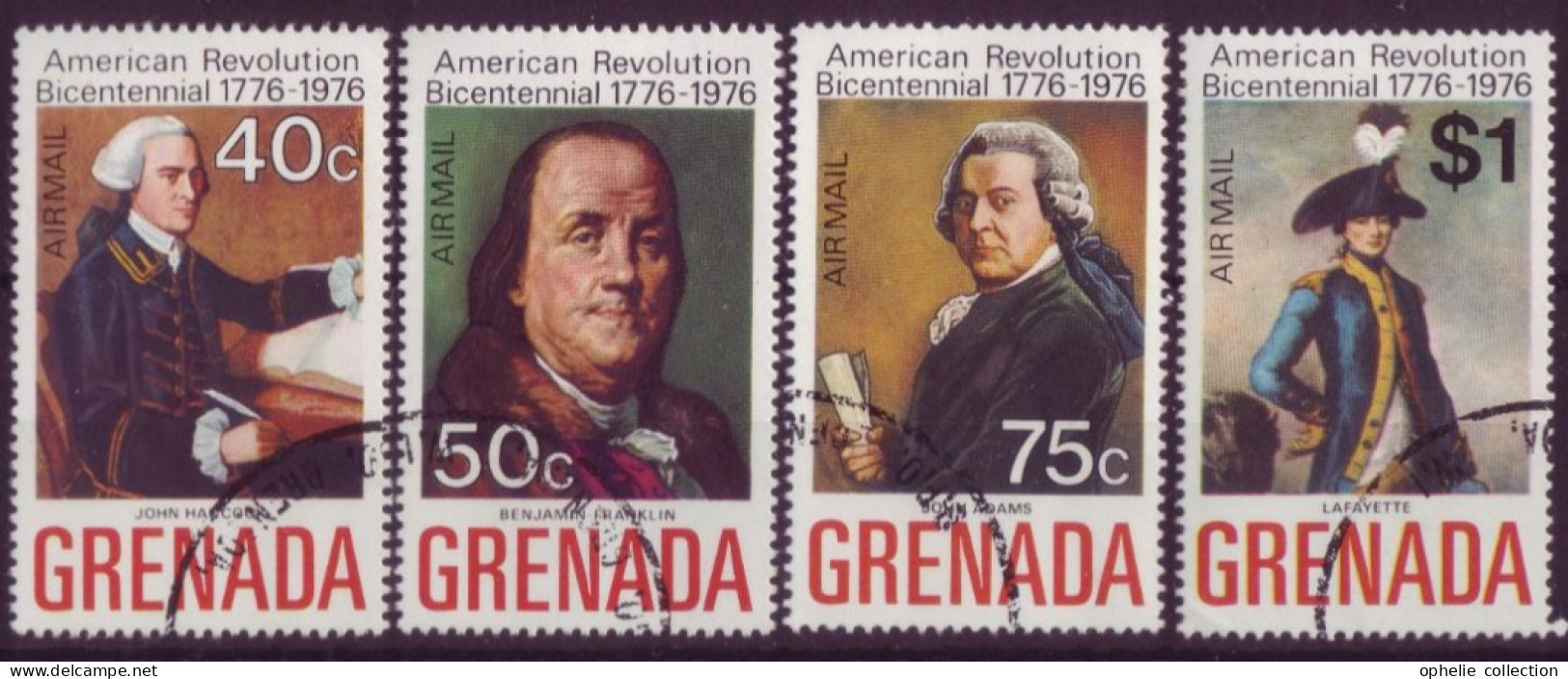 Amérique - Grenada - American Revolution Bicentennial - 1776-1976 - 4 Timbres Différents  - 6834 - Grenada (1974-...)