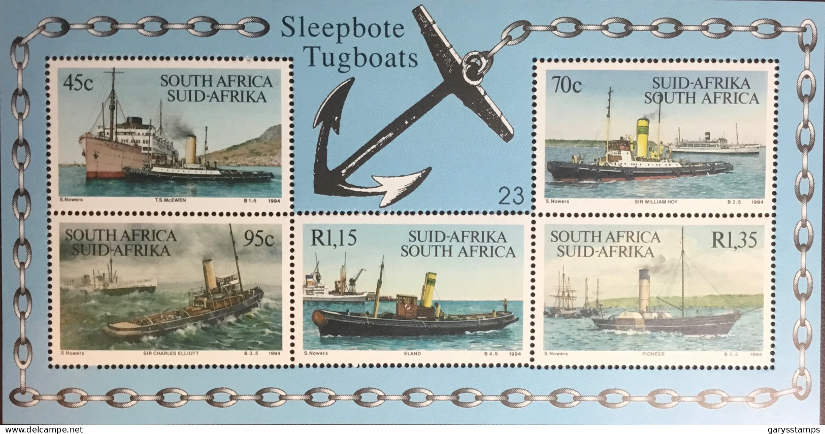 South Africa 1994 Tugboats Minisheet MNH - Unused Stamps