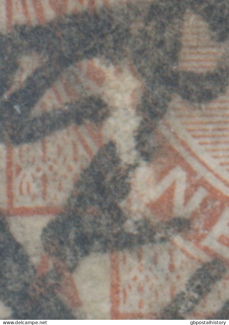 GB 1883 Queen Victoria 1sh Orange-brown Pl.13 (AK) Very Fine Used (small Faults At „ONE“) Extremely Rare VARIETY: Top Le - Oblitérés