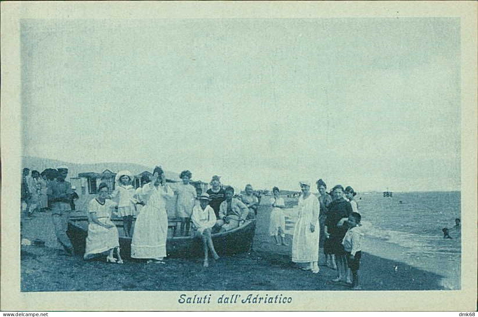 SALUTI DALL'ADRIATICO - MARE / SPIAGGIA / BAGNANTI - EDIZIONE MOSCATELLI - JESI - 1920s (20139) - Autres & Non Classés