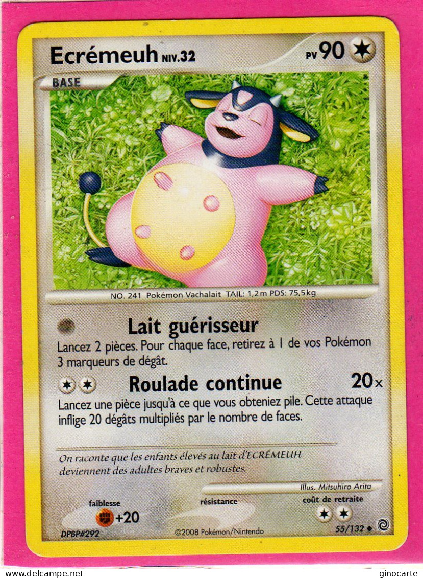 Carte Pokemon 2008 Diamant Et Perle Merveilles Secretes 55/132 Ecremeuh 90pv Bon Etat - Diamant Und Perl