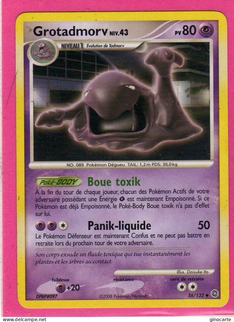 Carte Pokemon 2008 Diamant Et Perle Merveilles Secretes 56/132 Grotadmorv 80pv Neuve - Diamant Und Perl