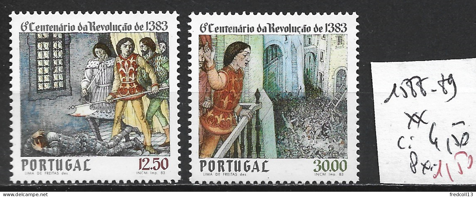 PORTUGAL 1588-89 ** Côte 4.50 € - Neufs