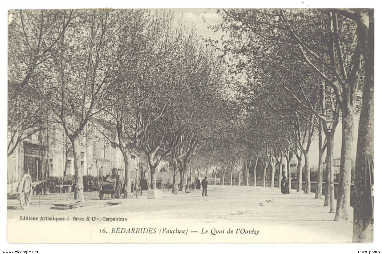 Cpa Vaucluse - Bédarrides - Le Quai De L'Ouvèze - Bedarrides