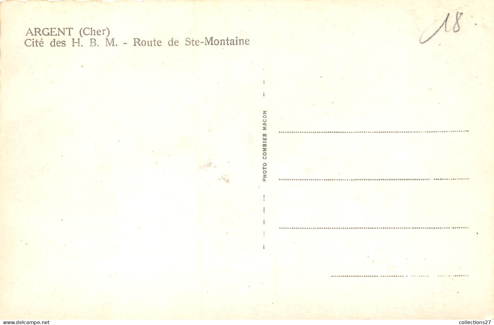 18-ARGENT- CITE DES H.B.M. ROUTE DE SAINTE MONTAINE - Argent-sur-Sauldre