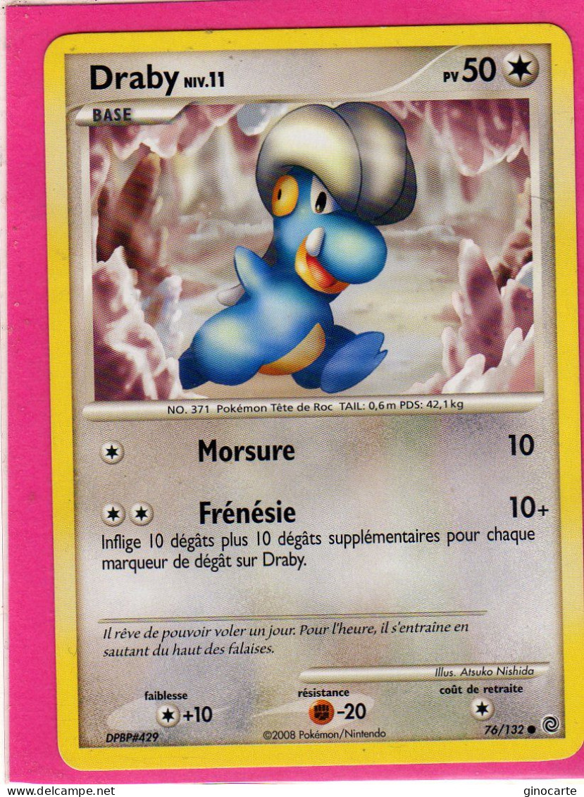 Carte Pokemon 2008 Diamant Et Perle Merveilles Secretes 76/132 Draby 50pv Neuve - Diamant Und Perl