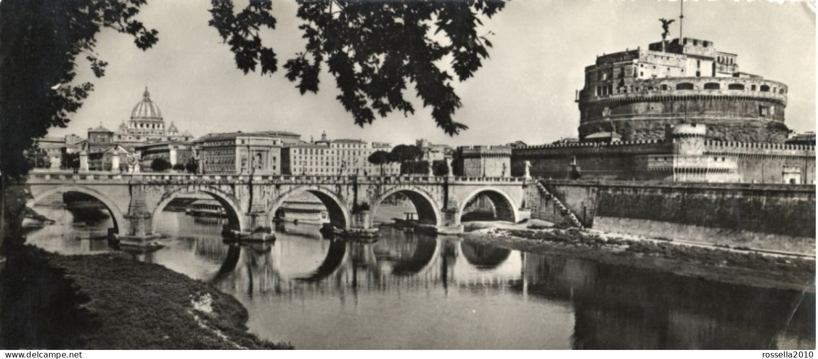 Cartolina Formato Molto Lungo FOTOSCOPE ITALIA ROMA CASTEL SANT'ANGELO Italy Postcard Italien Postkarte - Castel Sant'Angelo