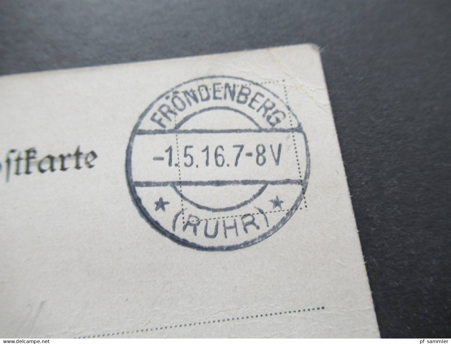 DR 1916 Künstler AK Militärdoppeldecker Erkundungsflug Deutscher Luftflotten Verein Als Feldpost AK Fröndenberg (Ruhr) - Aviateurs