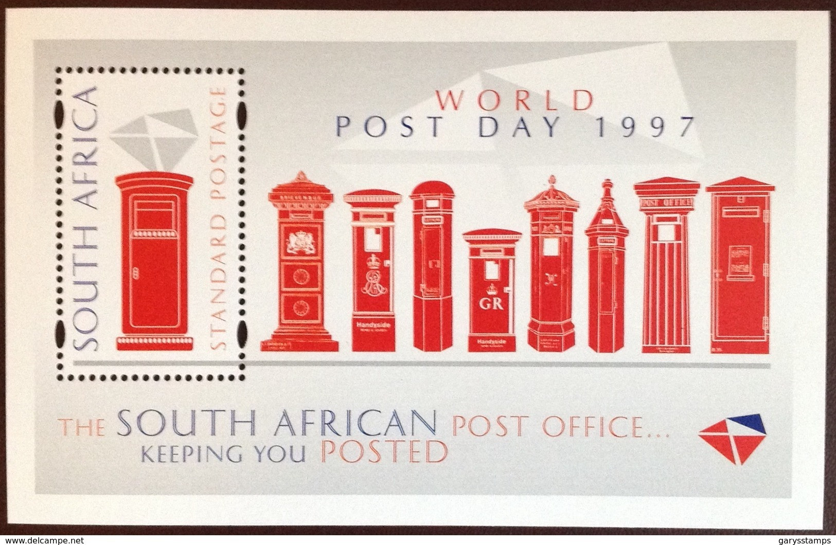 South Africa 1997 World Post Day Minisheet MNH - Ungebraucht