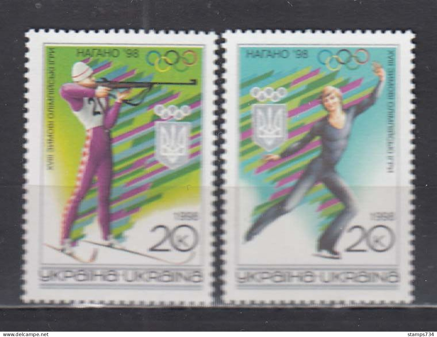 Ukraina 1998 - Winter Olympic Games, Nagano, Mi-Nr. 244/45, MNH** - Ukraine