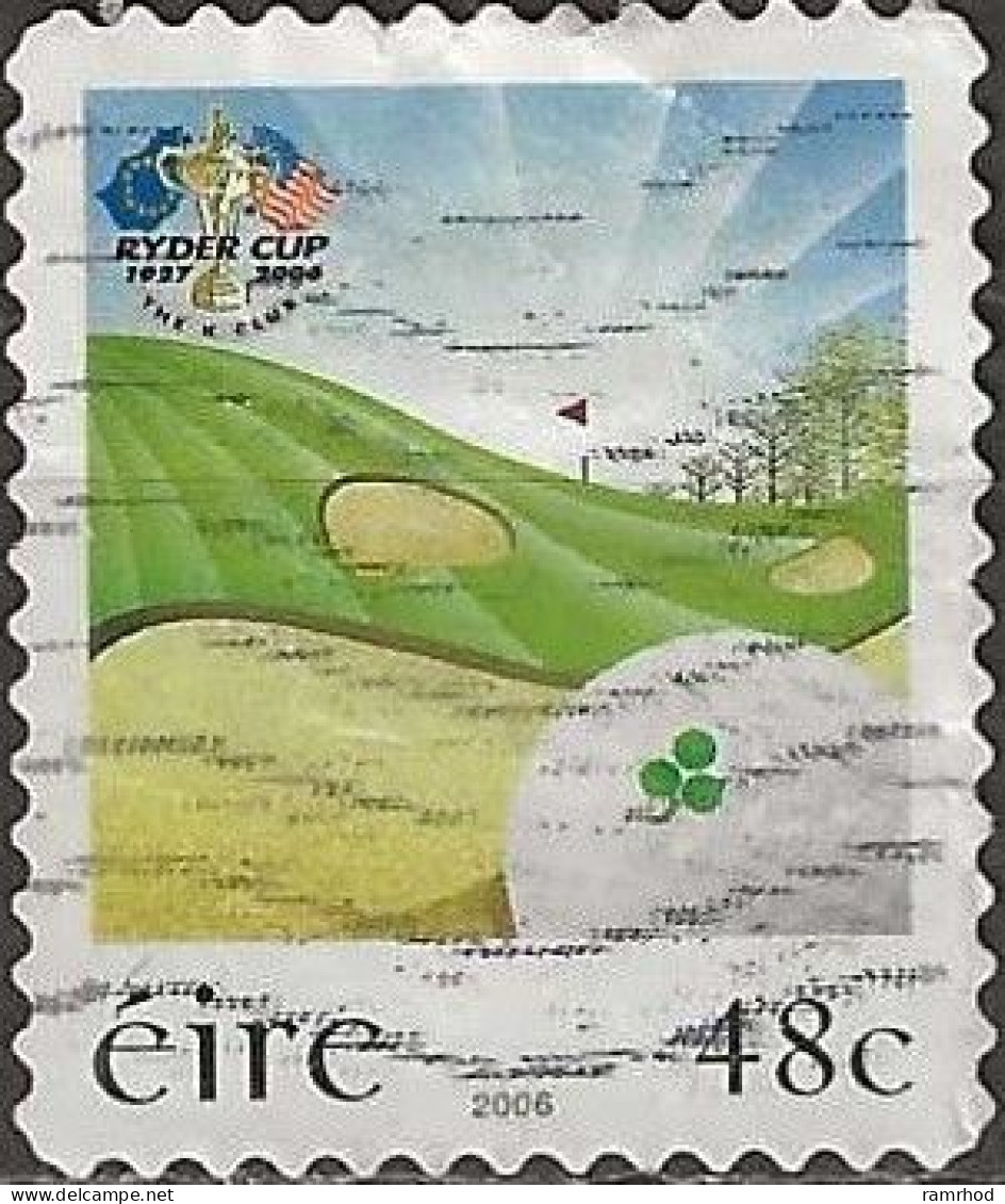 IRELAND 2006 Ryder Cup Golf Tournament, K Club, Straffan, Co. Kildare - 48c Golf Ball In Bunker FU - Used Stamps