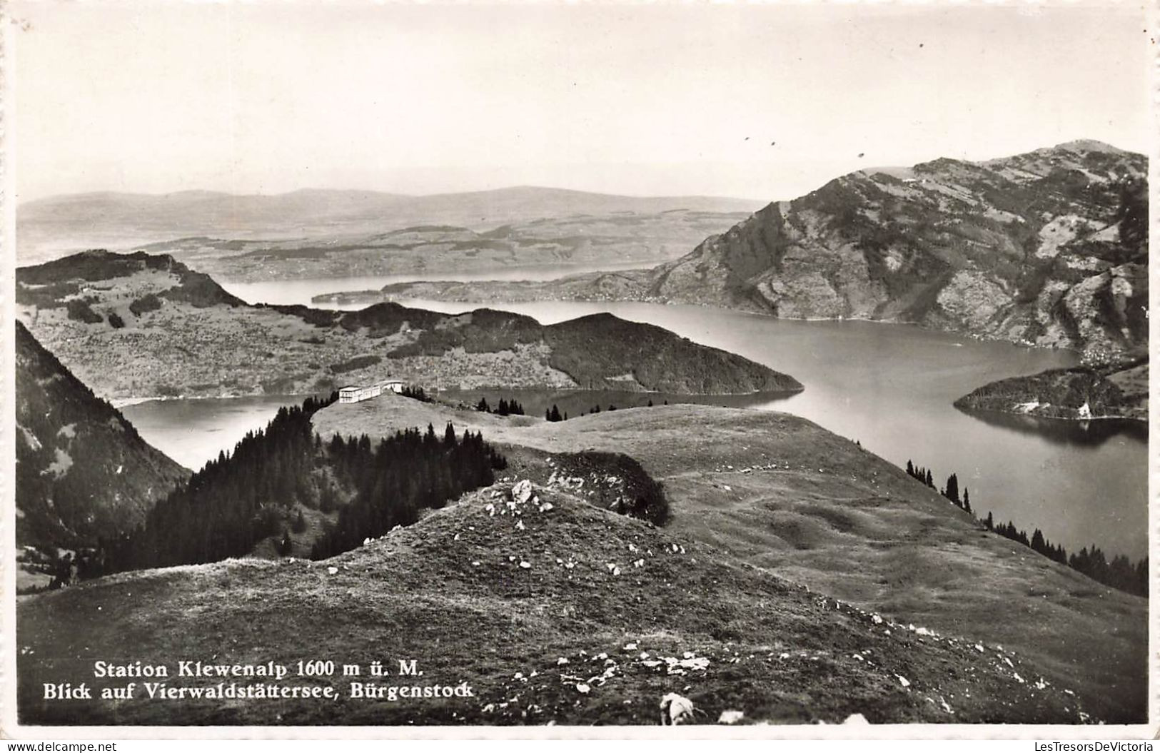 SUISSE - Buochs - Station Klewenalp 1600 M ü M - Blick Auf Vierwaldstättersee, Burgenstock - Carte Postale Ancienne - Buochs