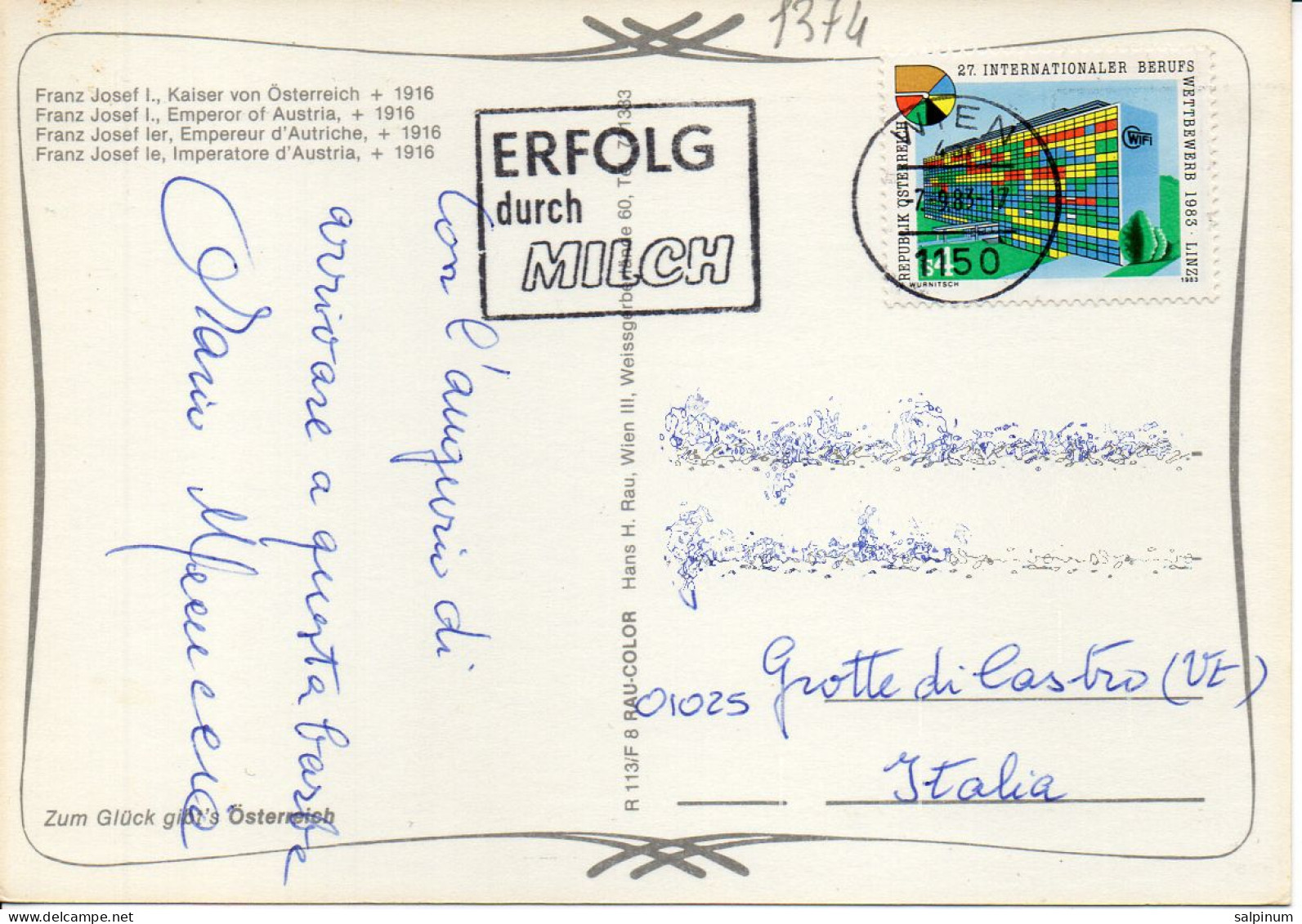 Philatelic Postcard With Stamps Sent From REPUBLIC OF AUSTRIA To ITALY - Lettres & Documents