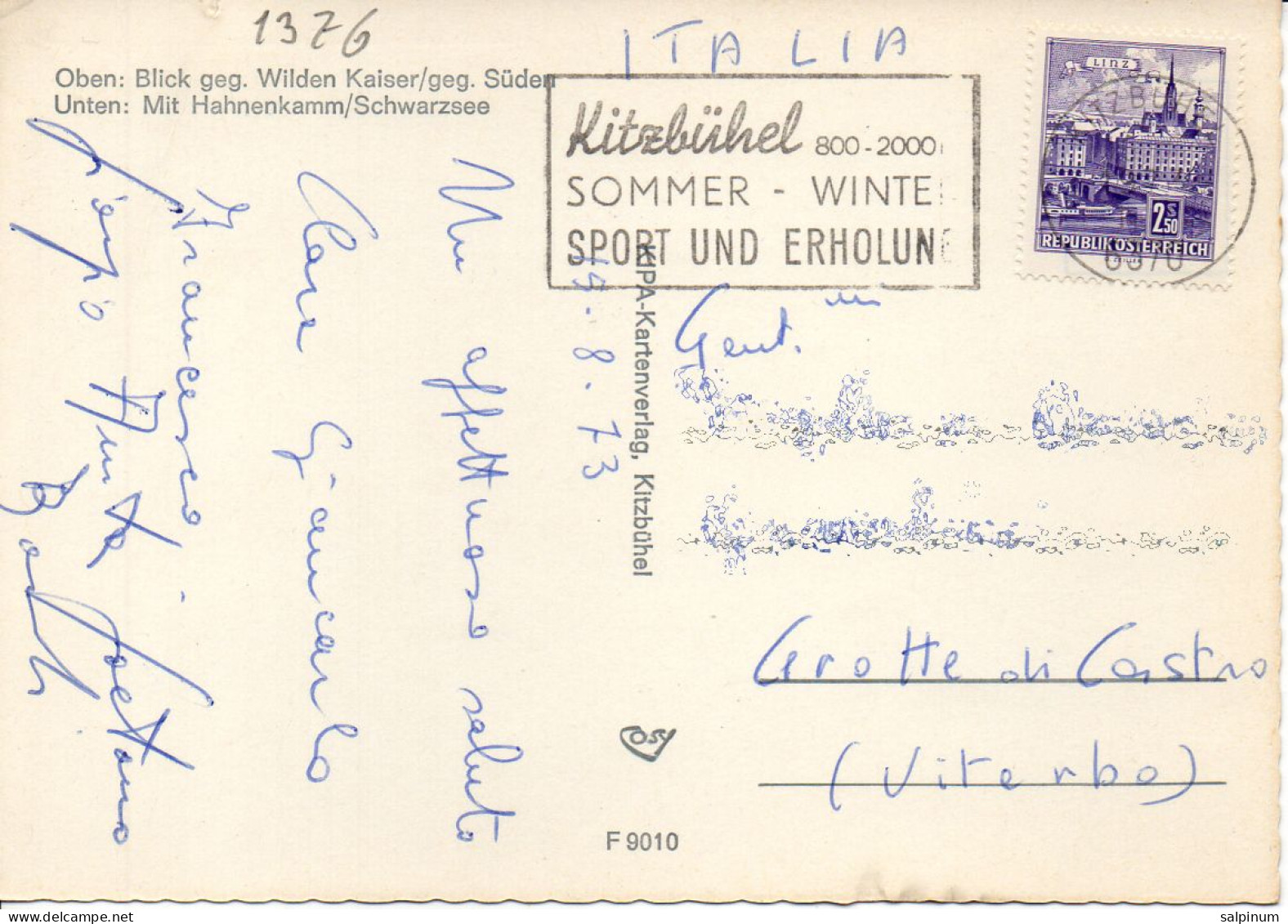 Philatelic Postcard With Stamps Sent From REPUBLIC OF AUSTRIA To ITALY - Brieven En Documenten