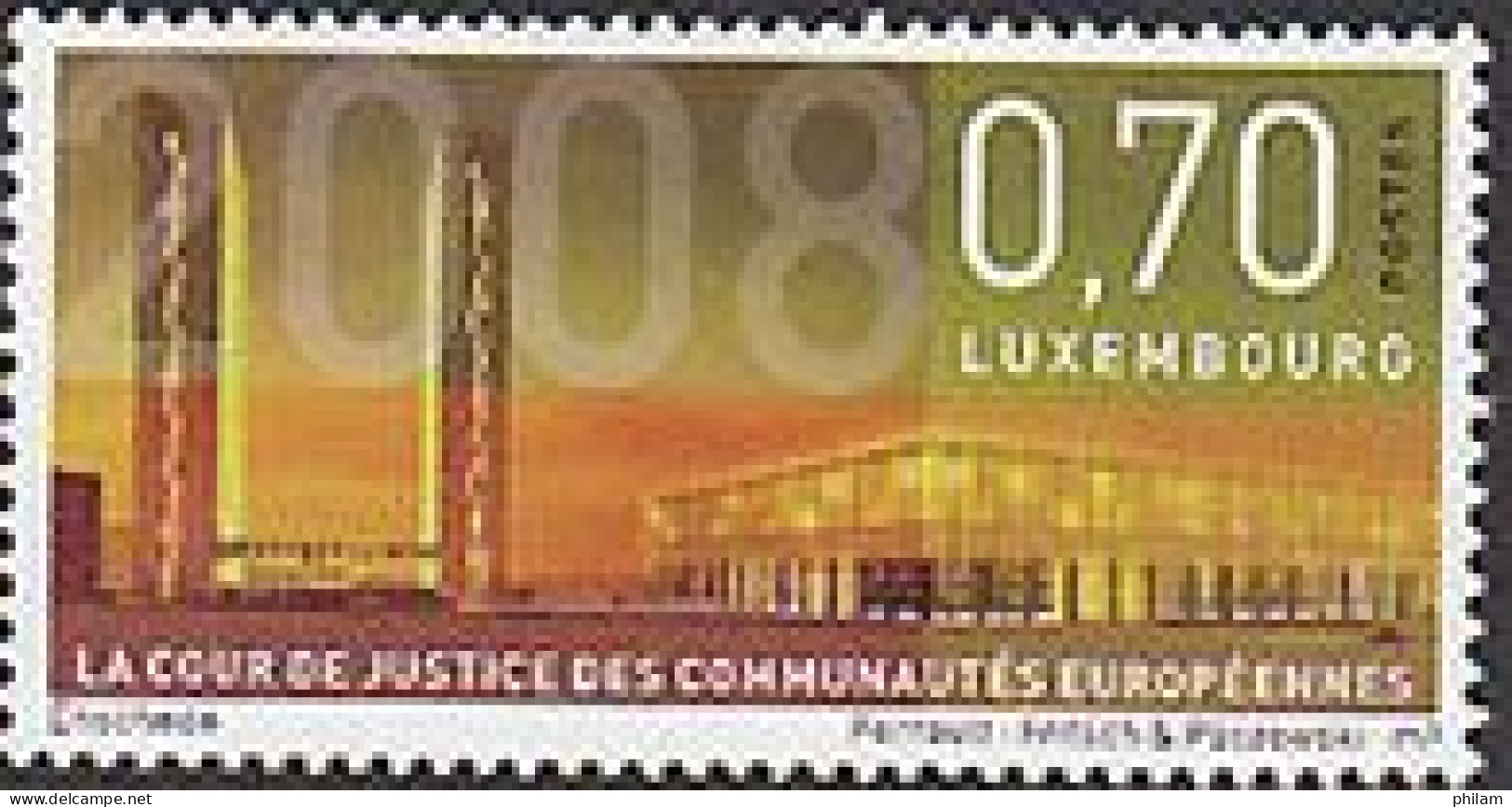 LUXEMBOURG 2008 - Cour De Justice Des C.Européennes - 1 V. - Unused Stamps