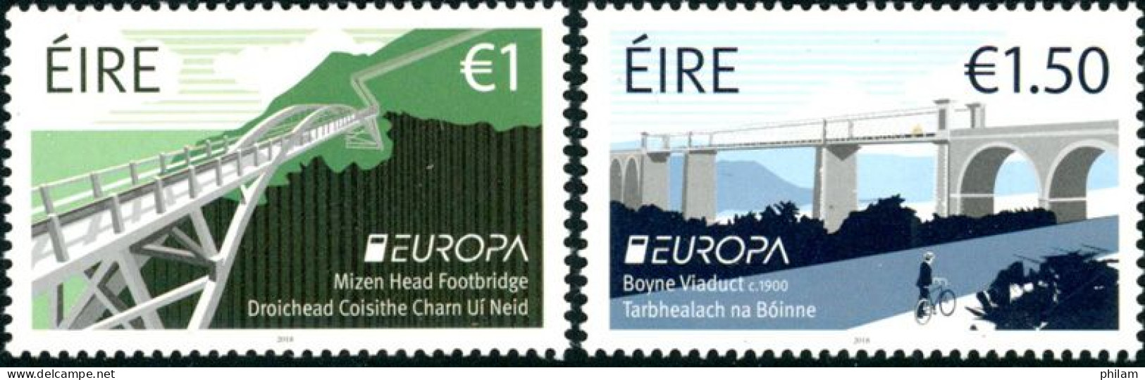 IRLANDE 2018 - Europa - Pont Et Viaduc - 2 V. - Neufs