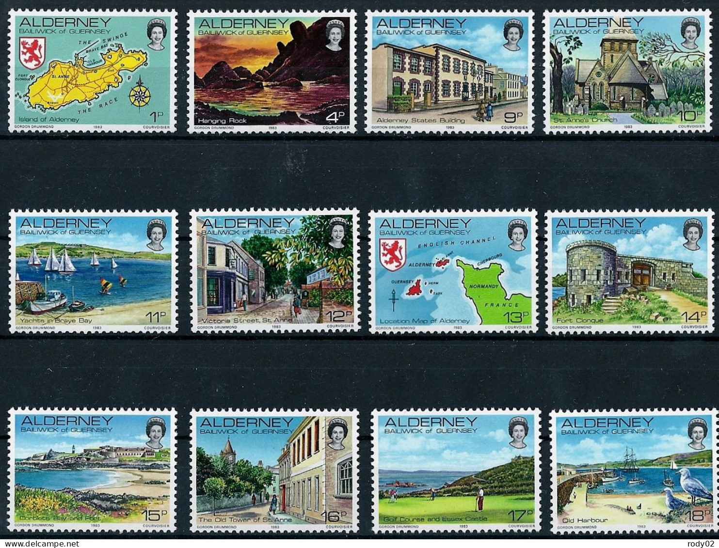 AURIGNY - N° 1 A 12 - NEUF** MNH - Alderney