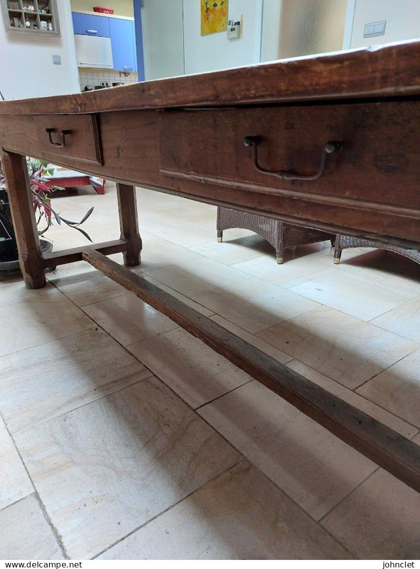 TABLE DE FERME NORMANDE EN CHENE - Tables & Pedestals