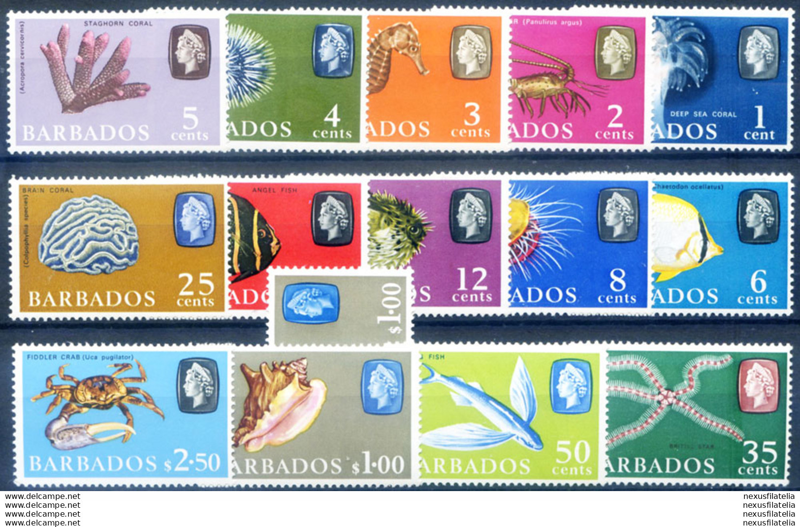 Definitiva. Fauna Marina 1966-1967. - Barbados (1966-...)