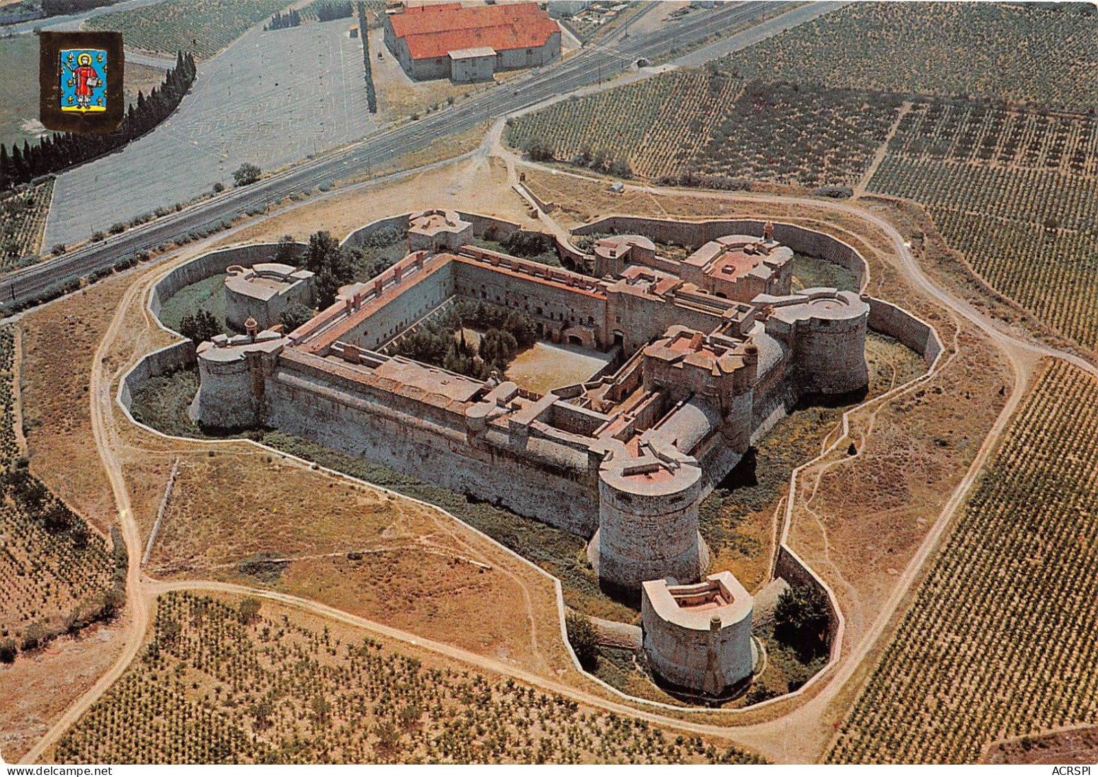 SALSES Le Chateau Fort Remarquable Ouvrage D Art Militaire Du XVeme Siecle Vue Aerienne 9(scan Recto-verso) MA793 - Salses